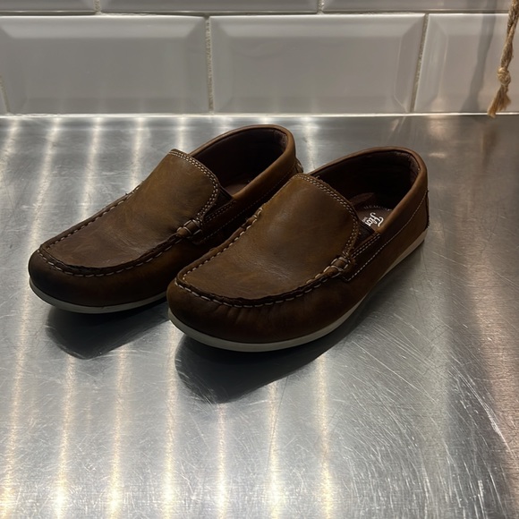 Boys Florsheim kids Jasper Venetian Jr. brown leather loafer 3.5 - Picture 4 of 8